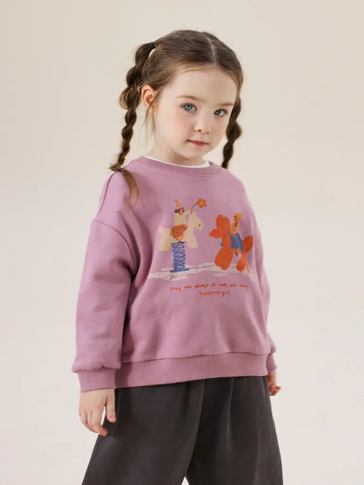 -アニマルプリント長袖スウェットトレーナー【mh0011297】 - mamahalo shop - トレーナー・フーディ -  べビー服 - 子供服 - 男の子 - 女の子