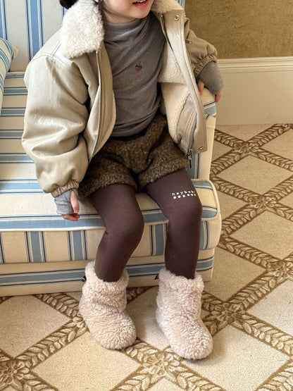 もこもこボアショートパンツ 裏地付き 秋冬 防寒 ボアパンツ【mh0011453】