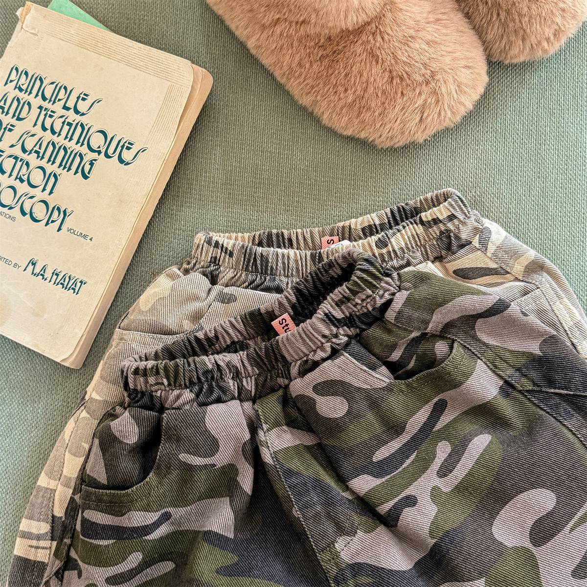 -カモフラ柄ロングパンツ 裏起毛 長ズボン カジュアルパンツ【mh0011414】 - mamahalo shop - ロングパンツ・スウェットパンツ -  べビー服 - 子供服 - 男の子 - 女の子