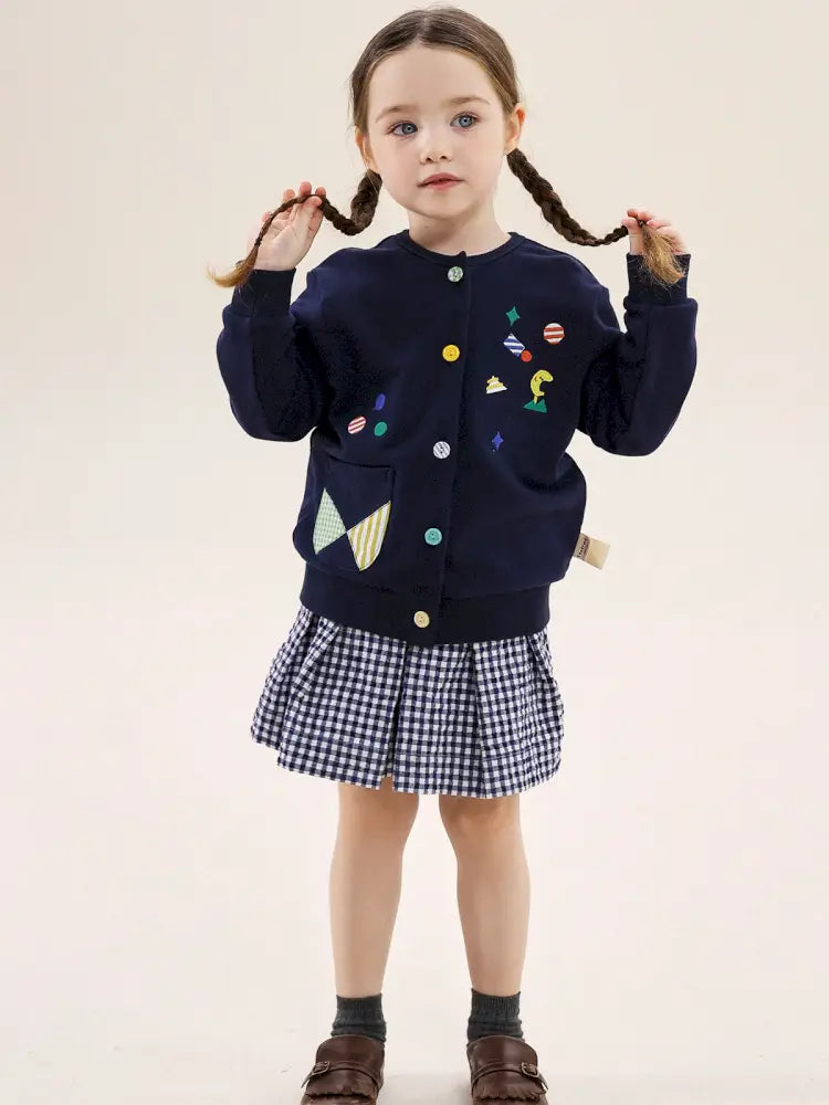 -フレンチスタイルチェックジャケット/ボックスプリーツスカート スーツ【mh0011299】 - mamahalo shop - 長袖セットアップ -  べビー服 - 子供服 - 男の子 - 女の子