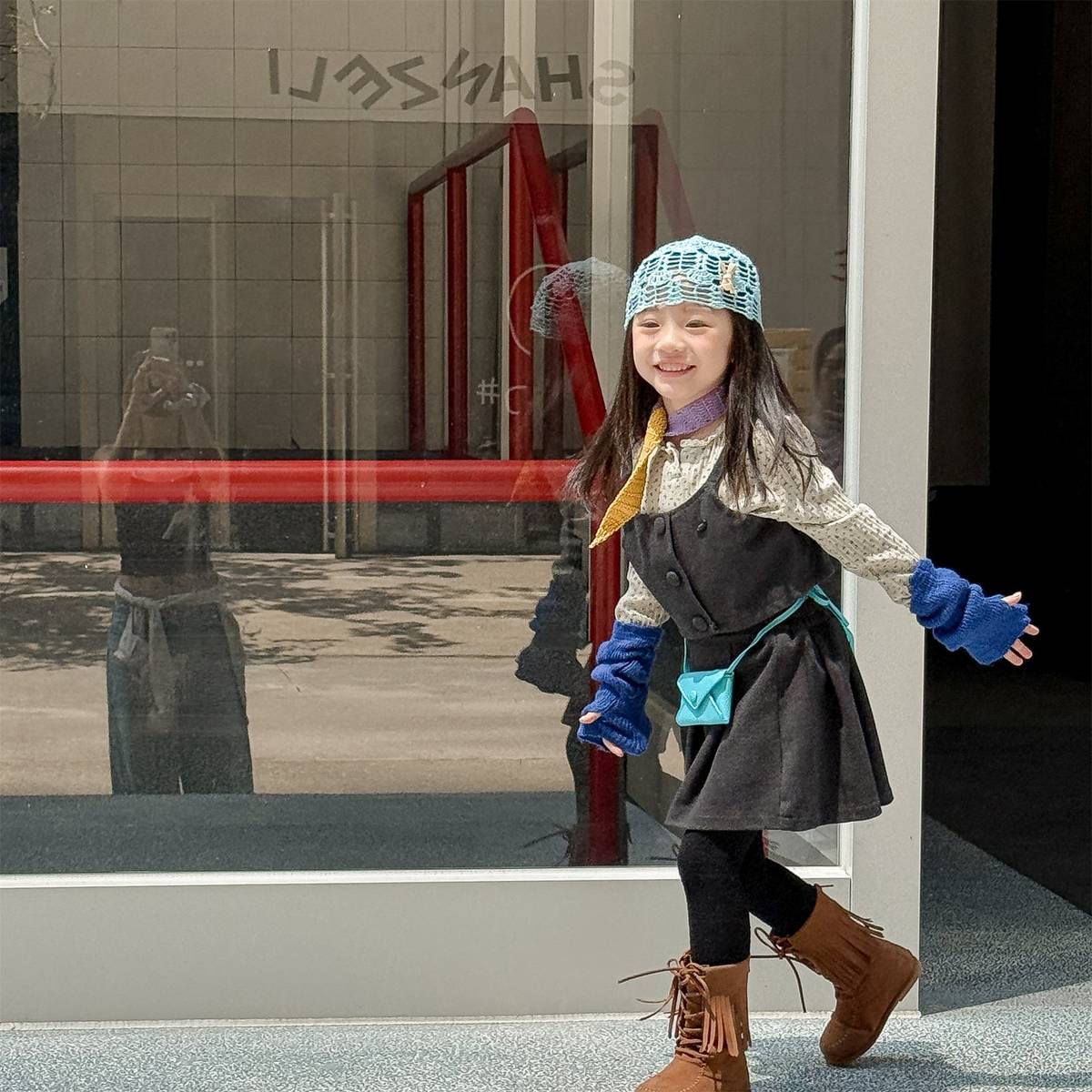 -キャミソールトップス+スカートセットアップ 2点セット ウール調素材【mh0011413】 - mamahalo shop - ノースリーブセットアップ -  べビー服 - 子供服 - 男の子 - 女の子