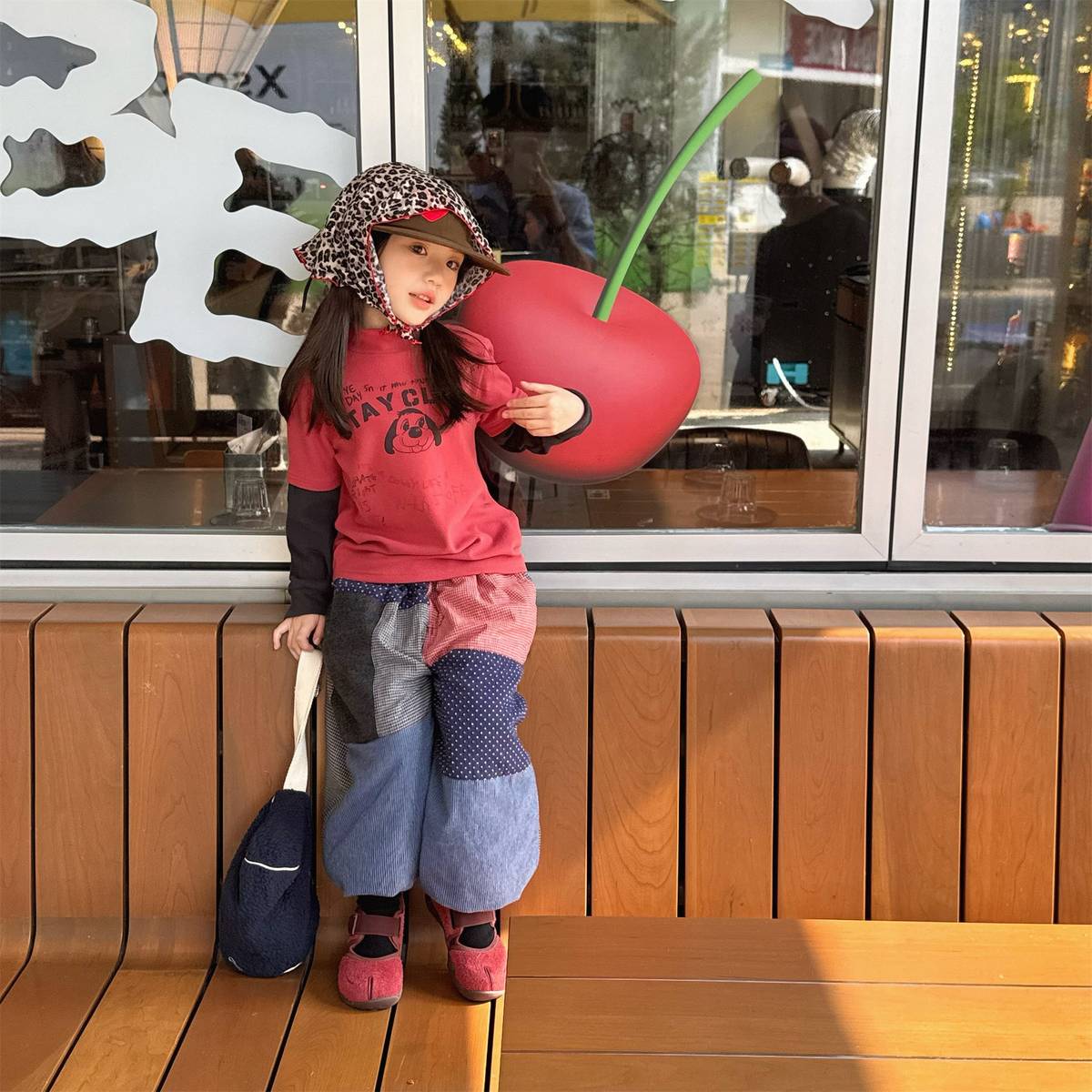 -長袖Tシャツ 裏起毛 ハイネック ドッグプリント インナー【mh0011417】 - mamahalo shop - 長袖Tシャツ -  べビー服 - 子供服 - 男の子 - 女の子