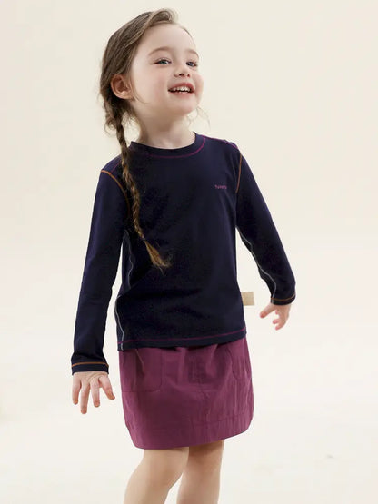 -切り替えステッチ長袖Tシャツ【mh0011300】 - mamahalo shop - 長袖Tシャツ -  べビー服 - 子供服 - 男の子 - 女の子