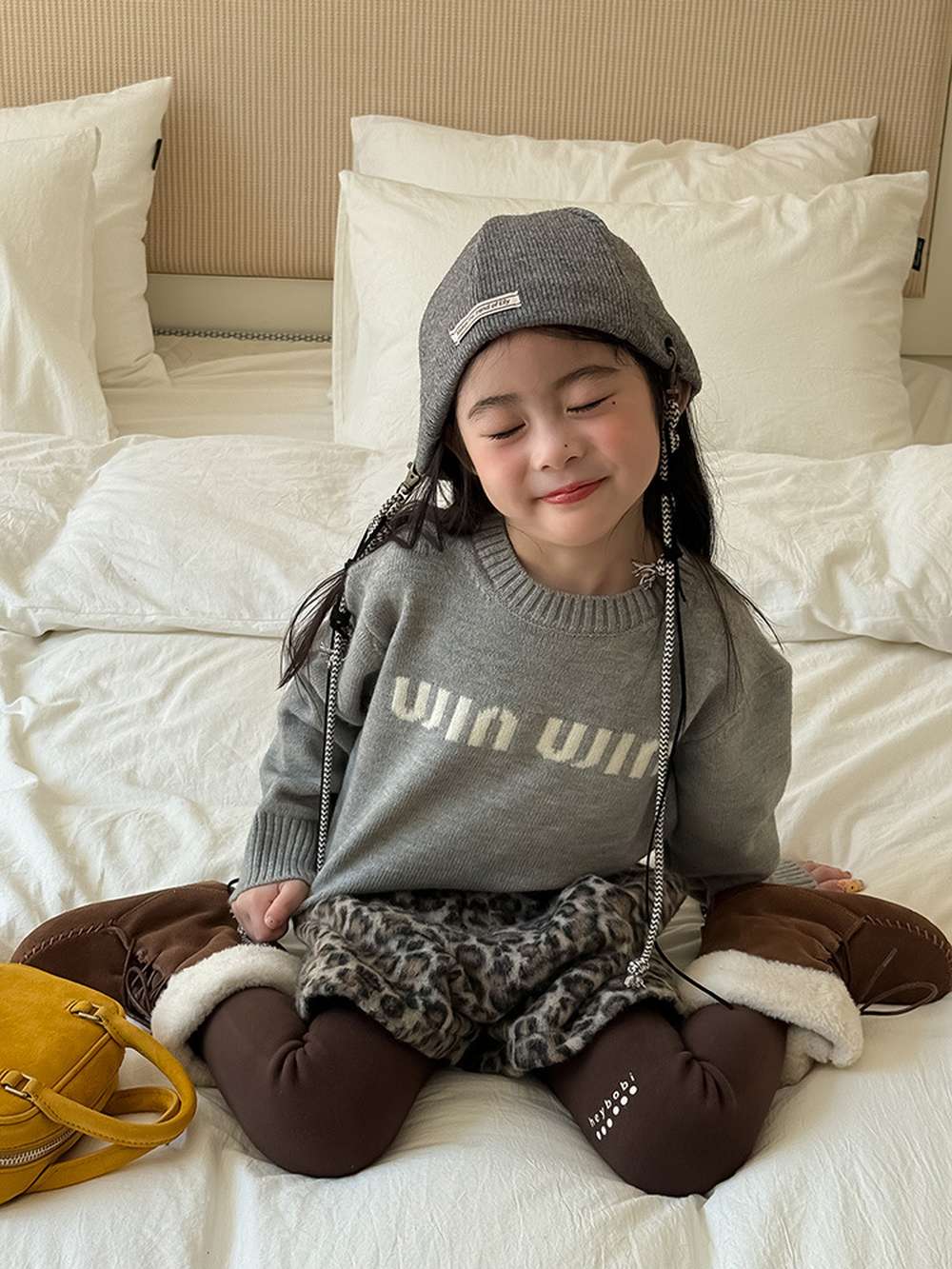 長袖セーター アルファベット刺繍 ラウンドネック プルオーバー【mh0011462】