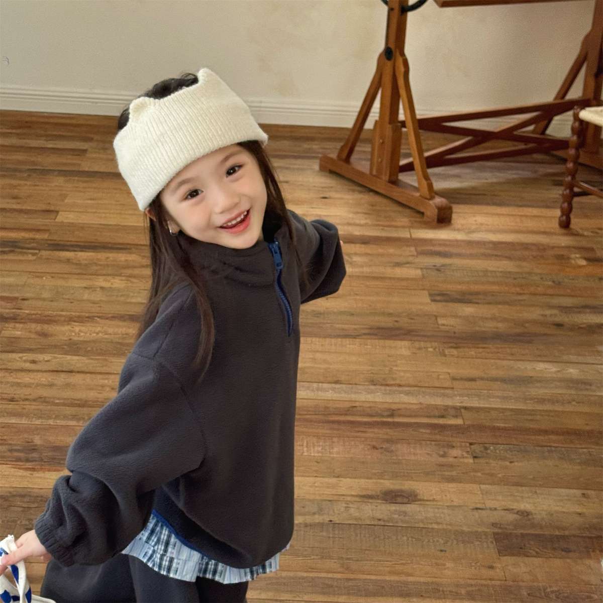 長袖フリースジャケット+ロングパンツ 2点セット もこもこセットアップ【mh0011434】