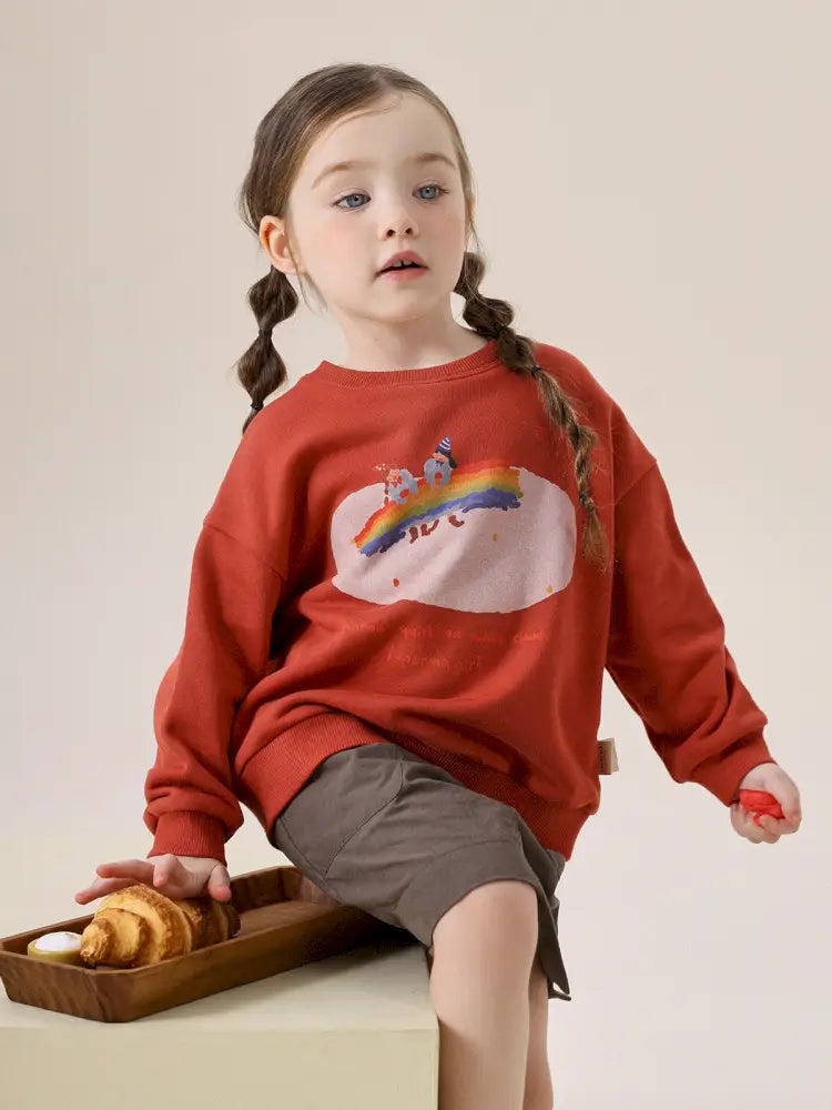 -アニマルプリント長袖スウェットトレーナー【mh0011297】 - mamahalo shop - トレーナー・フーディ -  べビー服 - 子供服 - 男の子 - 女の子