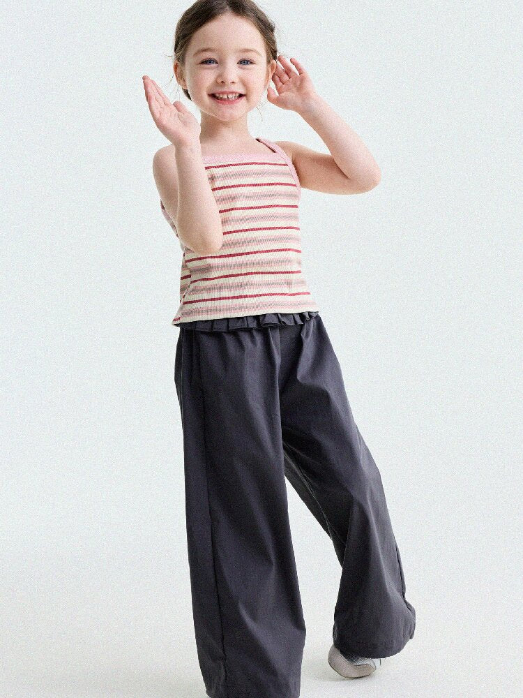 Ruffled Straight-Leg Pants [mh0013176]