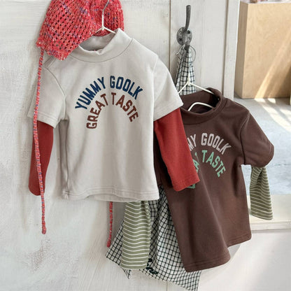 -長袖Tシャツ 裏起毛 ハイネック あったかインナー ベーシック【mh0011416】 - mamahalo shop - 長袖Tシャツ -  べビー服 - 子供服 - 男の子 - 女の子