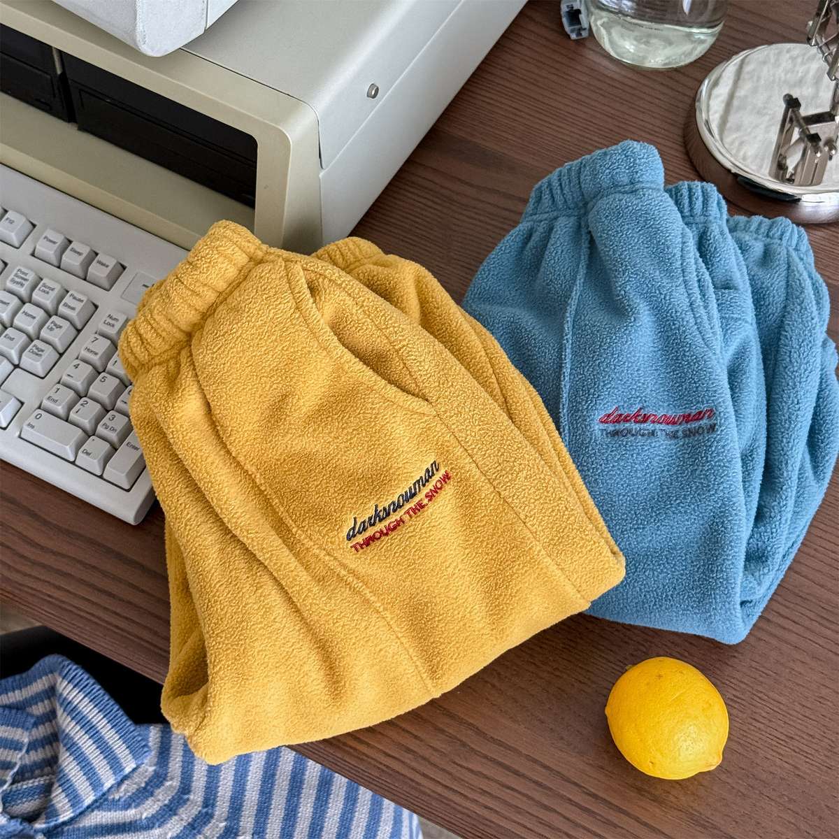 -フリーススウェットパンツ ルーズシルエット あったか長ズボン【mh0011423】 - mamahalo shop - ロングパンツ・スウェットパンツ -  べビー服 - 子供服 - 男の子 - 女の子