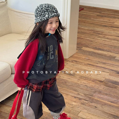 -長袖スウェットトレーナー フリース素材 ラグラン袖 プリントロゴ【mh0011412】 - mamahalo shop - トレーナー・フーディ -  べビー服 - 子供服 - 男の子 - 女の子