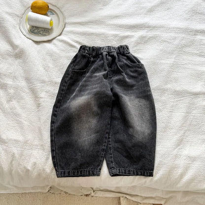 -バックロゴ刺繍バルーンデニムパンツ【mh0011248】 - mamahalo shop - デニムパンツ -  べビー服 - 子供服 - 男の子 - 女の子