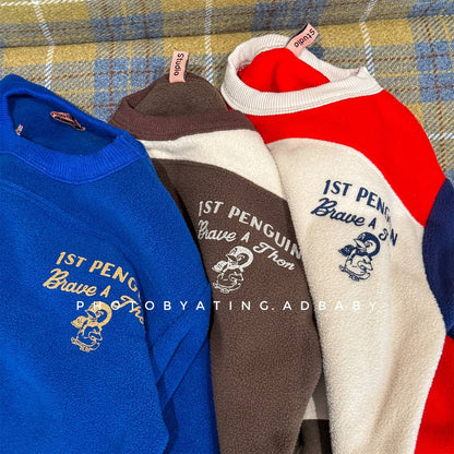 -長袖スウェット プルオーバー フリース素材 カジュアルトップス【mh0011401】 - mamahalo shop - トレーナー・フーディ -  べビー服 - 子供服 - 男の子 - 女の子