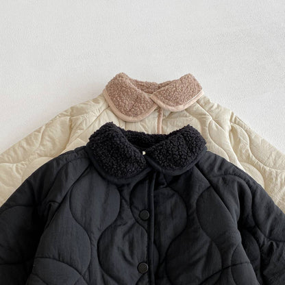 -中綿ジャケット キルティング ボア襟 あったか ボア裏地 防寒 アウター【mh0011397】 - mamahalo shop - ショートコート・ジャケット・ジャンパー -  べビー服 - 子供服 - 男の子 - 女の子