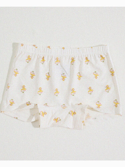 Girls' Cartoon Breathable Boxer Shorts ボタニカルプリント ボクサーパンツ【mh0013205】