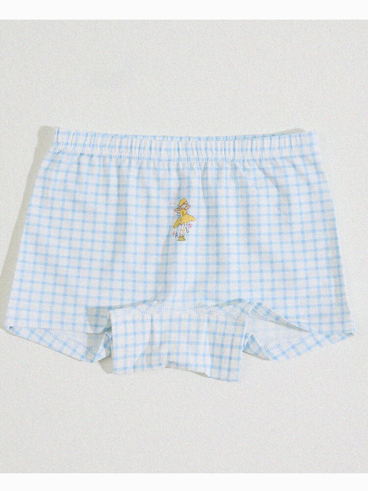 Girls' Cartoon Breathable Boxer Shorts ボタニカルプリント ボクサーパンツ【mh0013205】