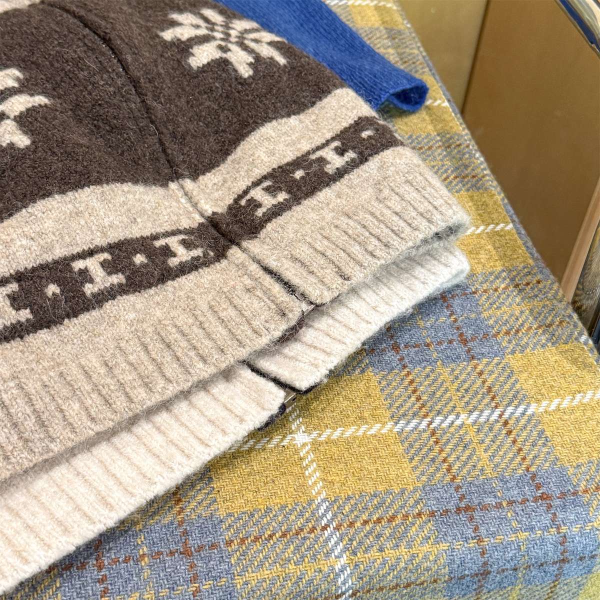 ニットベスト ジップアップ ノルディック柄 ノースリーブ トップス【mh0011429】