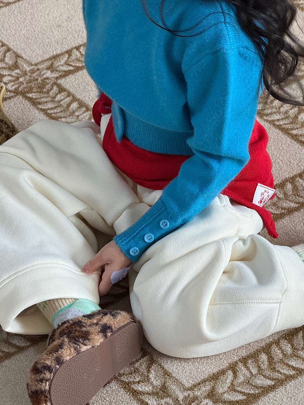 ゆるワイドスウェットパンツ 裏起毛バルーンシルエット 裏起毛スウェットパンツ【mh0011455】