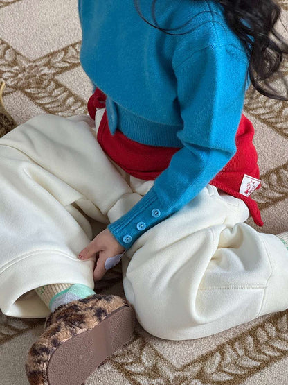 ゆるワイドスウェットパンツ 裏起毛バルーンシルエット 裏起毛スウェットパンツ【mh0011455】