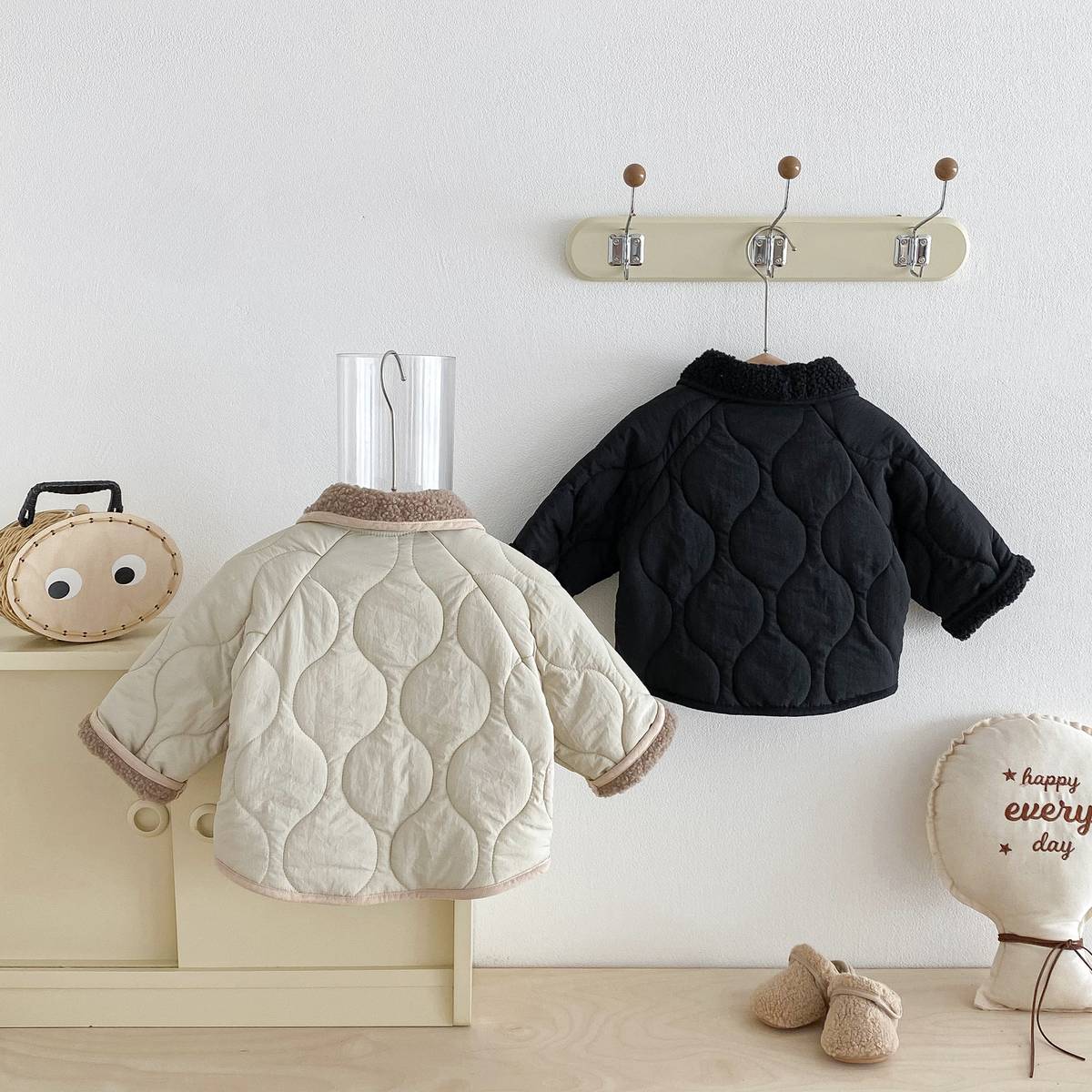 -中綿ジャケット キルティング ボア襟 あったか ボア裏地 防寒 アウター【mh0011397】 - mamahalo shop - ショートコート・ジャケット・ジャンパー -  べビー服 - 子供服 - 男の子 - 女の子