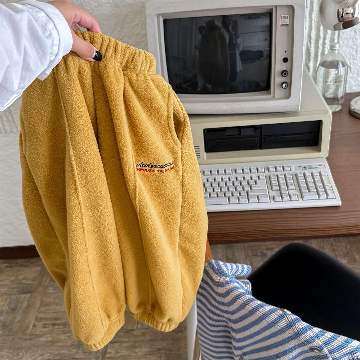 -フリーススウェットパンツ ルーズシルエット あったか長ズボン【mh0011423】 - mamahalo shop - ロングパンツ・スウェットパンツ -  べビー服 - 子供服 - 男の子 - 女の子