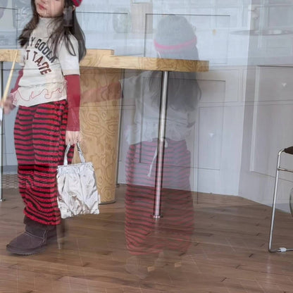 -ロングパンツ シープボア ボーダー柄 もこもこボア 長ズボン【mh0011400】 - mamahalo shop - ロングパンツ・スウェットパンツ -  べビー服 - 子供服 - 男の子 - 女の子