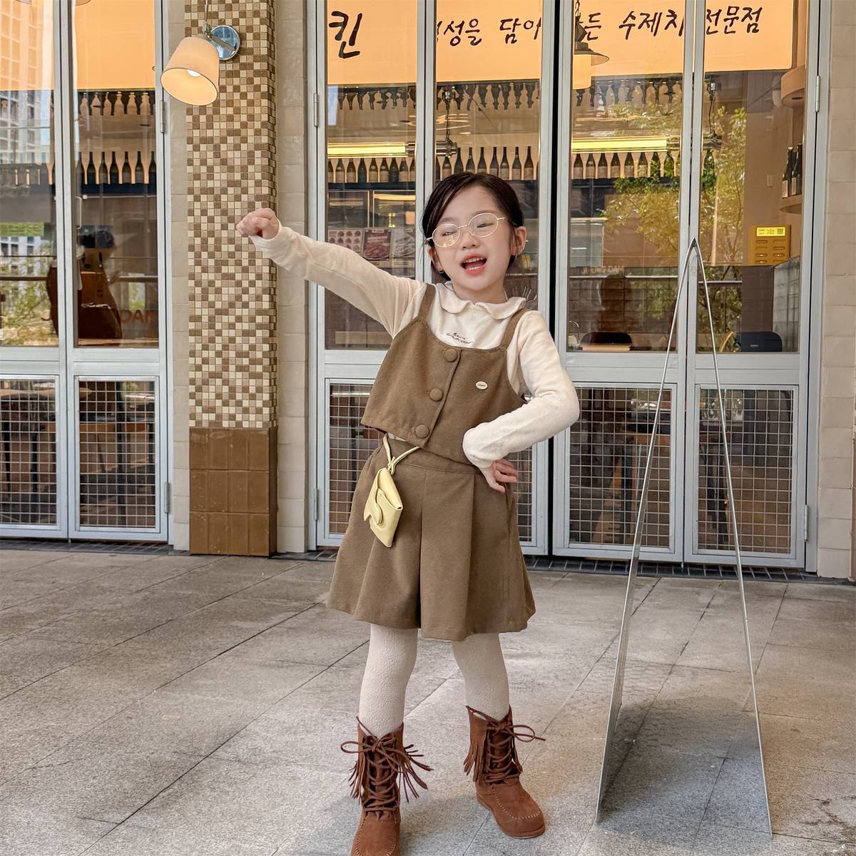 -キャミソールトップス+スカートセットアップ 2点セット ウール調素材【mh0011413】 - mamahalo shop - ノースリーブセットアップ -  べビー服 - 子供服 - 男の子 - 女の子