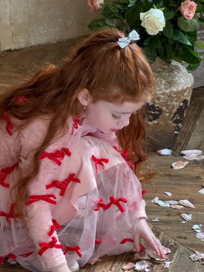 -ベロアリボンチュールロングドレスワンピース【mh0011210】 - mamahalo shop - 長袖ワンピース -  べビー服 - 子供服 - 男の子 - 女の子