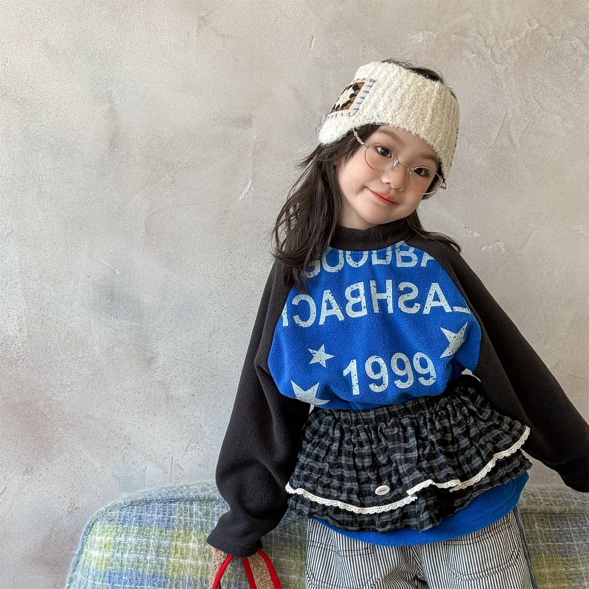 -長袖Tシャツ フリース素材 ラグラン袖 プリントロゴ ハイネック【mh0011410】 - mamahalo shop - 長袖Tシャツ -  べビー服 - 子供服 - 男の子 - 女の子