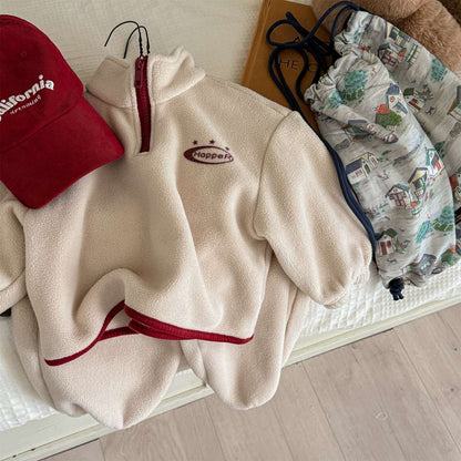 長袖フリースジャケット+ロングパンツ 2点セット もこもこセットアップ【mh0011434】