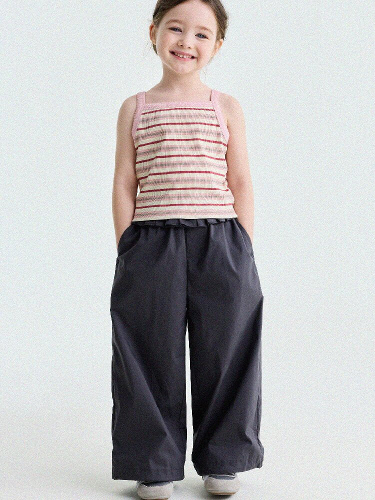 Ruffled Straight-Leg Pants [mh0013176]