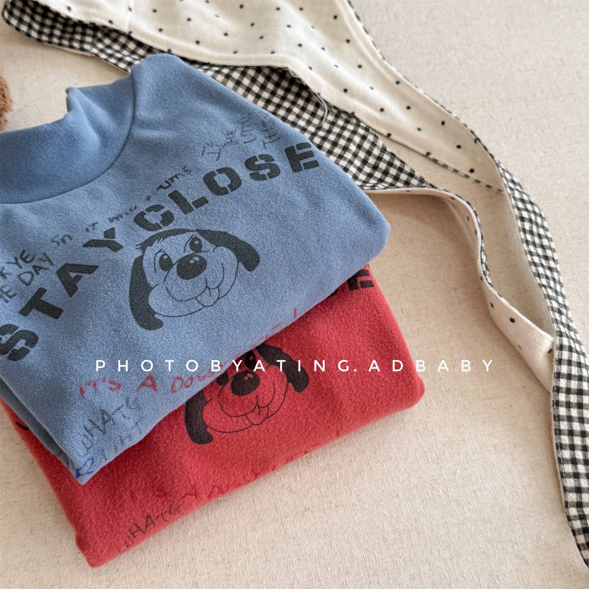 -長袖Tシャツ 裏起毛 ハイネック ドッグプリント インナー【mh0011417】 - mamahalo shop - 長袖Tシャツ -  べビー服 - 子供服 - 男の子 - 女の子