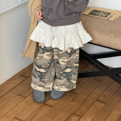 -カモフラ柄ロングパンツ 裏起毛 長ズボン カジュアルパンツ【mh0011414】 - mamahalo shop - ロングパンツ・スウェットパンツ -  べビー服 - 子供服 - 男の子 - 女の子