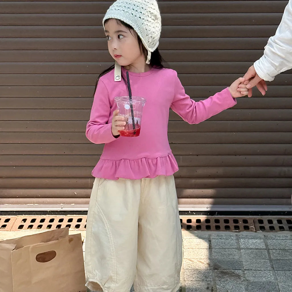 -ワイドシルエットパンツ 裾絞りバルーンパンツ イージーパンツ【mh0011067】 - mamahalo shop - ロングパンツ・スウェットパンツ -  べビー服 - 子供服 - 男の子 - 女の子