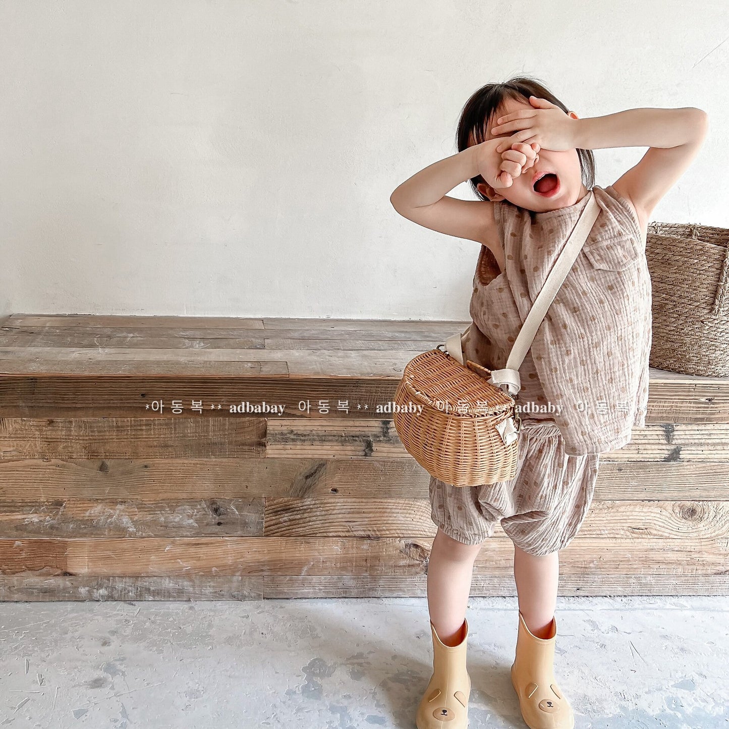 Polka Dot Sleeveless & Shorts Set ドット柄 ノースリーブ セットアップ【mh0012141】