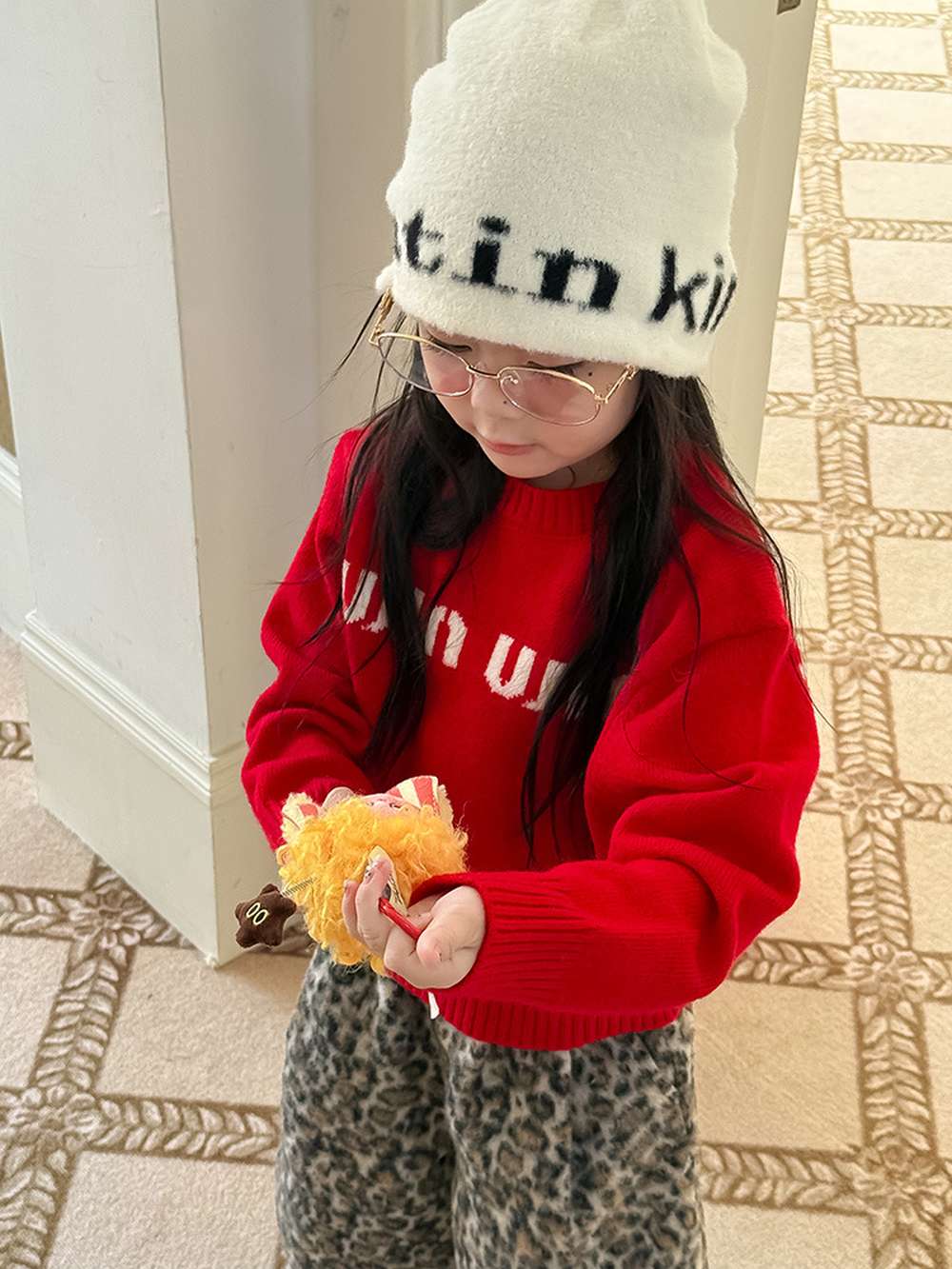 長袖セーター アルファベット刺繍 ラウンドネック プルオーバー【mh0011462】