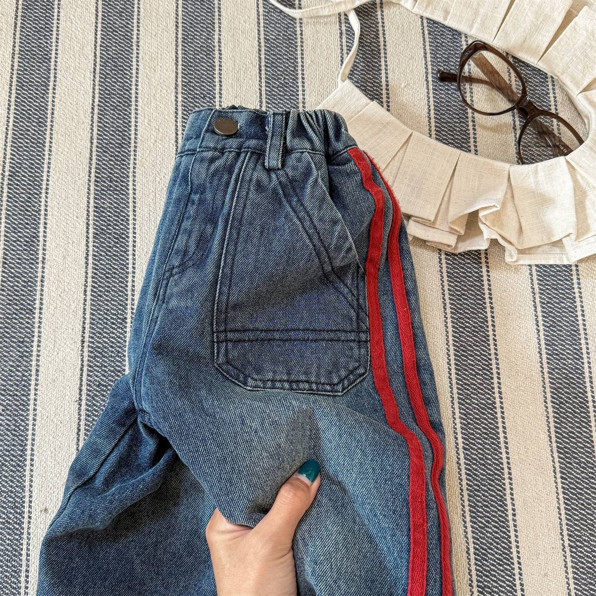 -デニムロングパンツ 裏キルティング 中綿入り ジーンズ 長ズボン【mh0011403】 - mamahalo shop - ロングパンツ・スウェットパンツ -  べビー服 - 子供服 - 男の子 - 女の子