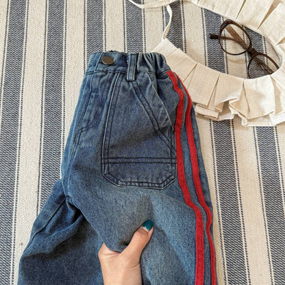 -デニムロングパンツ 裏キルティング 中綿入り ジーンズ 長ズボン【mh0011403】 - mamahalo shop - ロングパンツ・スウェットパンツ -  べビー服 - 子供服 - 男の子 - 女の子