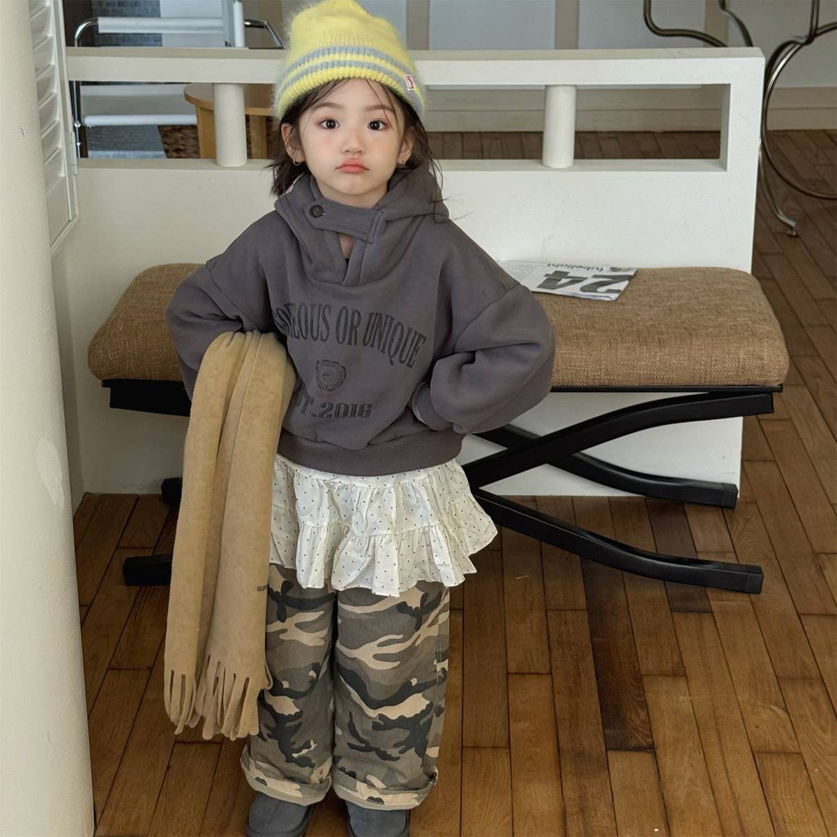 -カモフラ柄ロングパンツ 裏起毛 長ズボン カジュアルパンツ【mh0011414】 - mamahalo shop - ロングパンツ・スウェットパンツ -  べビー服 - 子供服 - 男の子 - 女の子