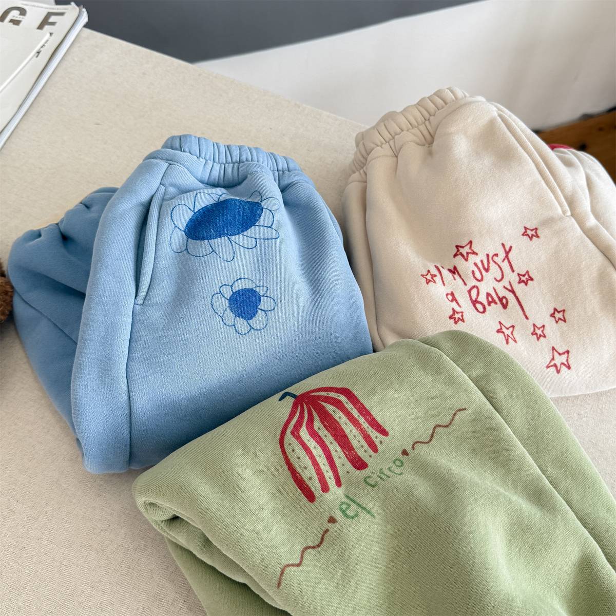 -裏起毛スウェットパンツ ロングパンツ 暖か長ズボン カジュアル【mh0011405】 - mamahalo shop - ロングパンツ・スウェットパンツ -  べビー服 - 子供服 - 男の子 - 女の子