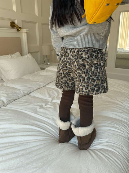 ショートパンツ レオパード柄 ウエストゴム ボトムス【mh0011454】