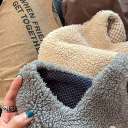 -シープボアジャンパースカート ノースリーブ ふわふわ素材 ワンピース【mh0011420】 - mamahalo shop - ノースリーブワンピース -  べビー服 - 子供服 - 男の子 - 女の子