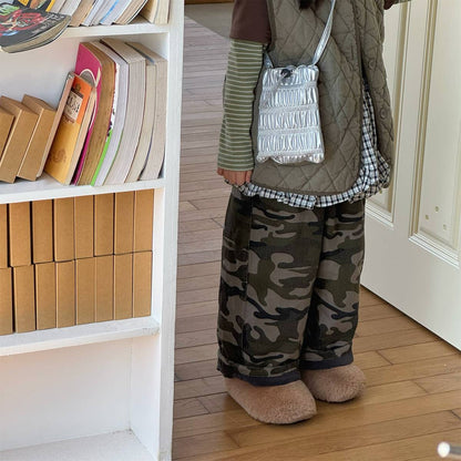 -カモフラ柄ロングパンツ 裏起毛 長ズボン カジュアルパンツ【mh0011414】 - mamahalo shop - ロングパンツ・スウェットパンツ -  べビー服 - 子供服 - 男の子 - 女の子