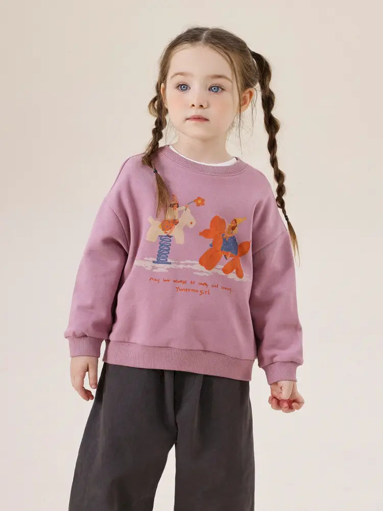 -アニマルプリント長袖スウェットトレーナー【mh0011297】 - mamahalo shop - トレーナー・フーディ -  べビー服 - 子供服 - 男の子 - 女の子