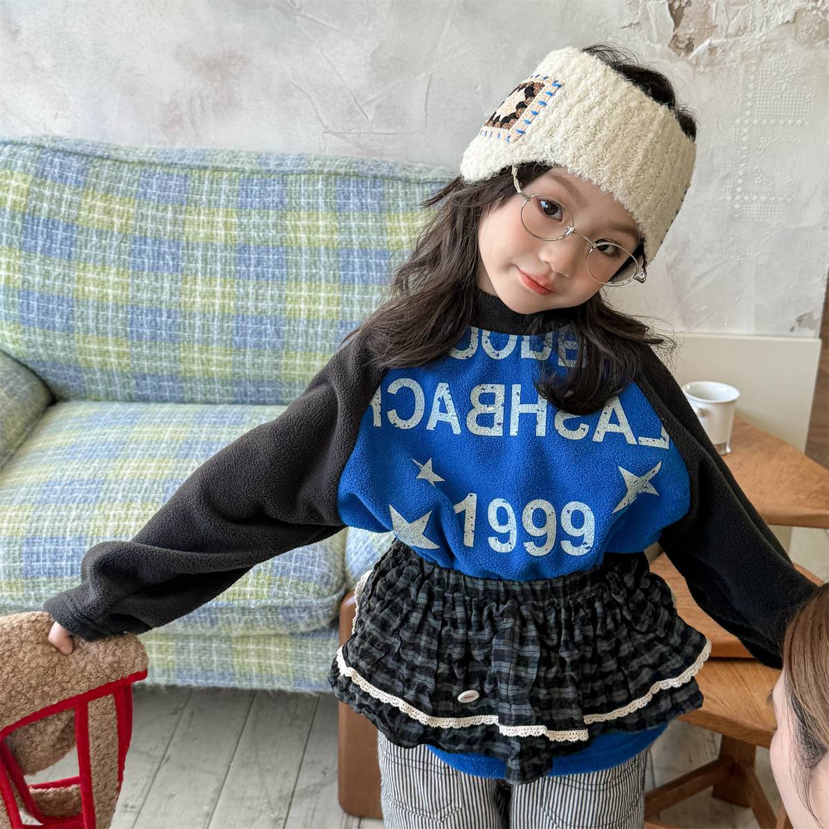 -長袖Tシャツ フリース素材 ラグラン袖 プリントロゴ ハイネック【mh0011410】 - mamahalo shop - 長袖Tシャツ -  べビー服 - 子供服 - 男の子 - 女の子