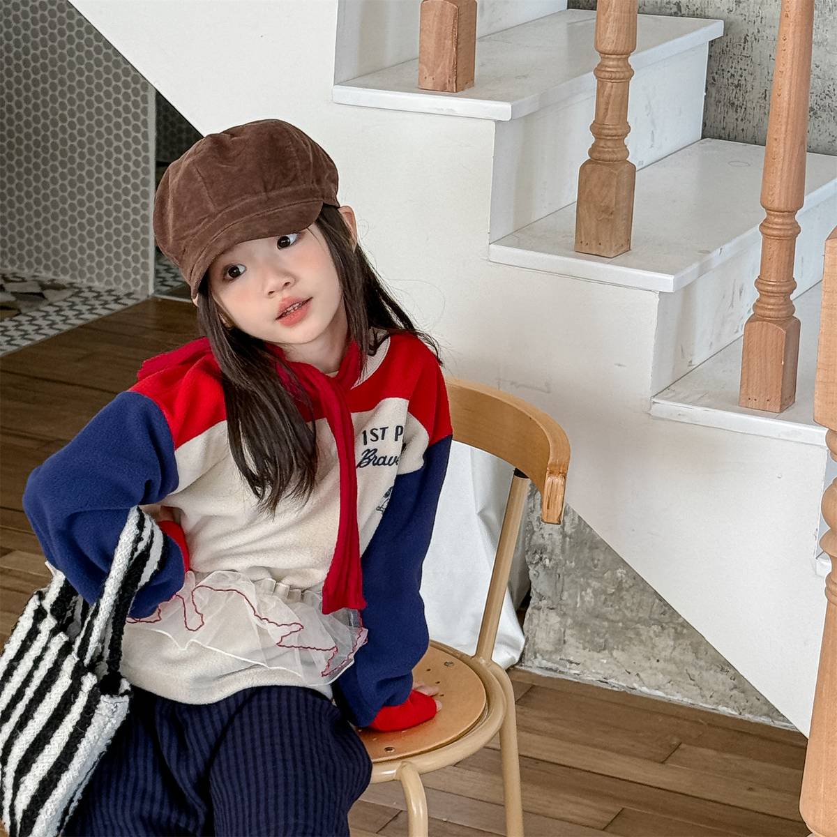 -長袖スウェット プルオーバー フリース素材 カジュアルトップス【mh0011401】 - mamahalo shop - トレーナー・フーディ -  べビー服 - 子供服 - 男の子 - 女の子