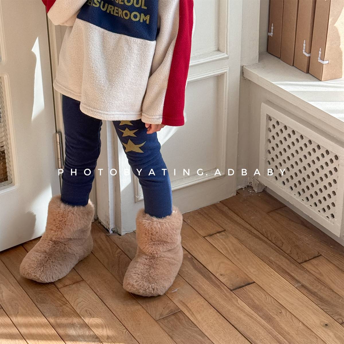 -裏起毛レギンス 星スタープリント 無地 暖かスパッツ ロングパンツ【mh0011406】 - mamahalo shop - レギンスパンツ -  べビー服 - 子供服 - 男の子 - 女の子