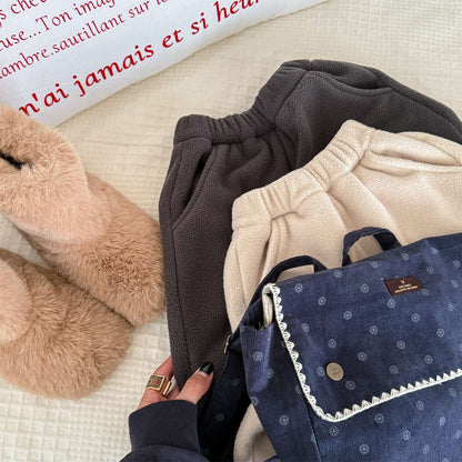 長袖フリースジャケット+ロングパンツ 2点セット もこもこセットアップ【mh0011434】