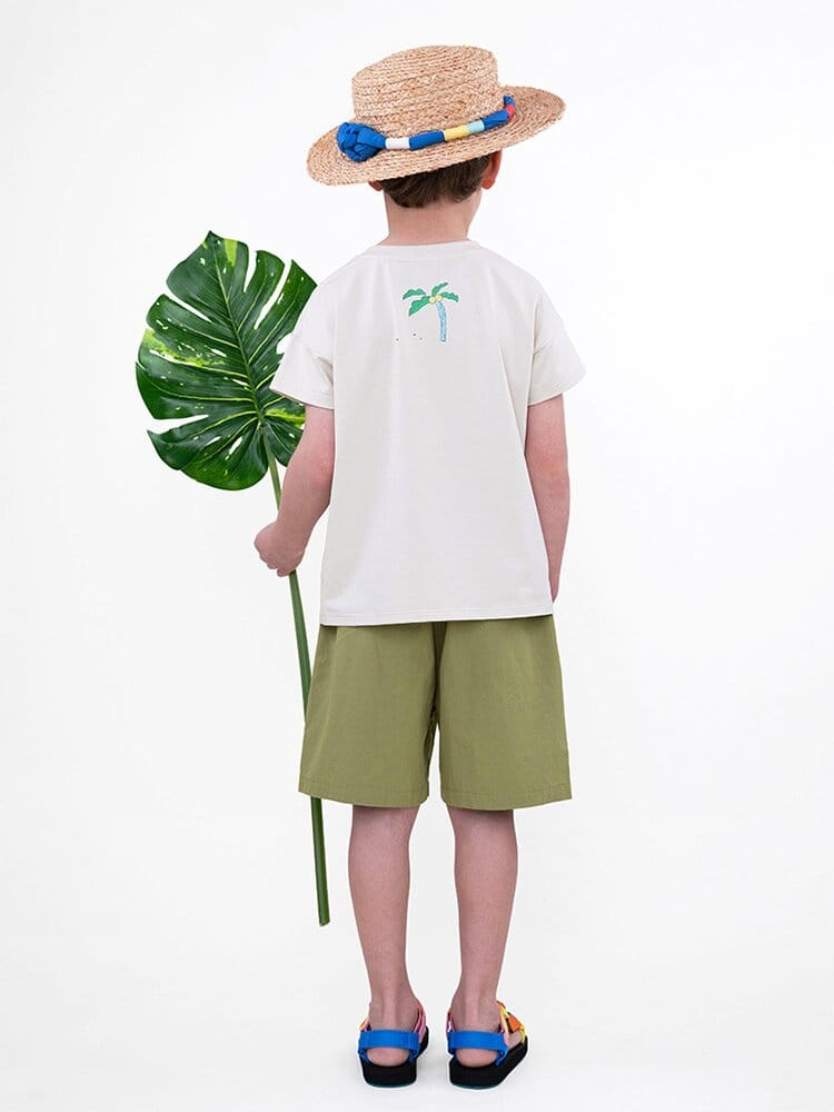 Graphic Printed Lyocell Cotton T-shirt イラスト 半袖Tシャツ【mh0013100】 RICE & SKY 半袖Tシャツ