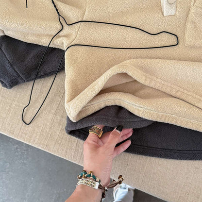 -フリースプルオーバー ハイネック スナップボタン もこもこワッペン【mh0011428】 - mamahalo shop - トレーナー・フーディ -  べビー服 - 子供服 - 男の子 - 女の子