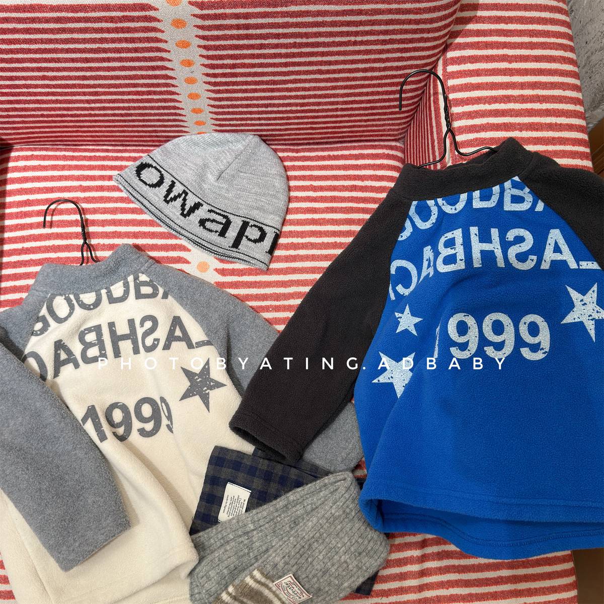 -長袖Tシャツ フリース素材 ラグラン袖 プリントロゴ ハイネック【mh0011410】 - mamahalo shop - 長袖Tシャツ -  べビー服 - 子供服 - 男の子 - 女の子